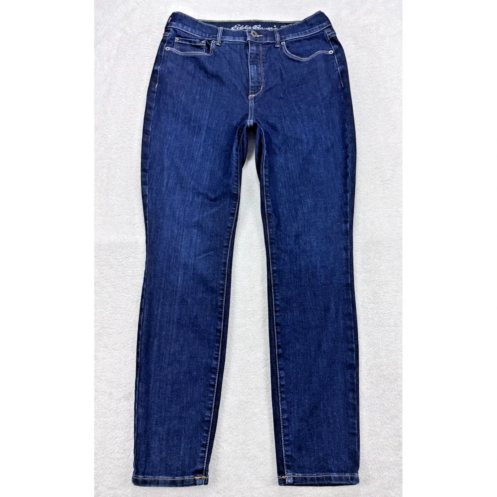 Eddie Bauer Slightly Curvy Straight‎ Leg Blue Jeans Size 10